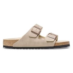 Birkenstock Arizona Shearling Sandals Womens 10 EU 41 Taupe Fur Lined 1025548