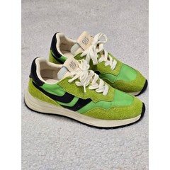 Steve Madden Burst Lime Green Black Suede Fabric Sneakers BURSO1S1 Mens 8M