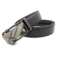 Genuine Leather Mens Ratchet Belt Belts For Man Adjustable Automatic Buckle