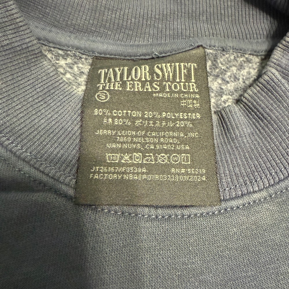 NWOT Taylor Swift Eras Tour 2023 2024 Blue Crewneck Official Merch