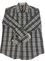 Claiborne Men’s Long Sleeve Button Up Retro Style Print Large NWOT
