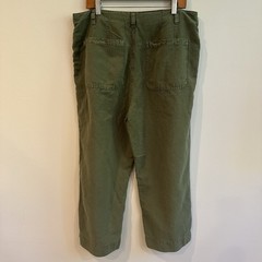 Sundance Linen Blend Wide Leg Ankle Pant in Green Size 16 EUC