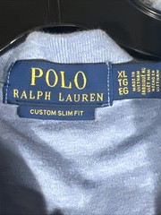 Polo Ralph Lauren Custom Slim Fit Polo Men’s XL Heather Blue w/ Colorful Pony SS