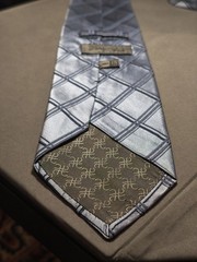 Tino Cosma – Solid Color Grey Scottish Tartan Silk Tie Made in Italy