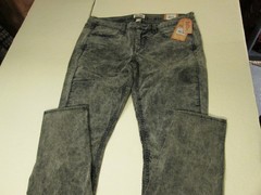 MUDD ACID WASHED SKINNY CORD JEANS JR SZ 15 -DUSTY BLUE- NWT