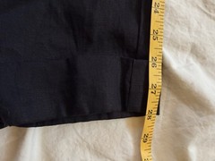 NWOT Eileen Fisher Linen Trouser W/Pleats, Cuffs, Zip Up and Pockets. Black Sm