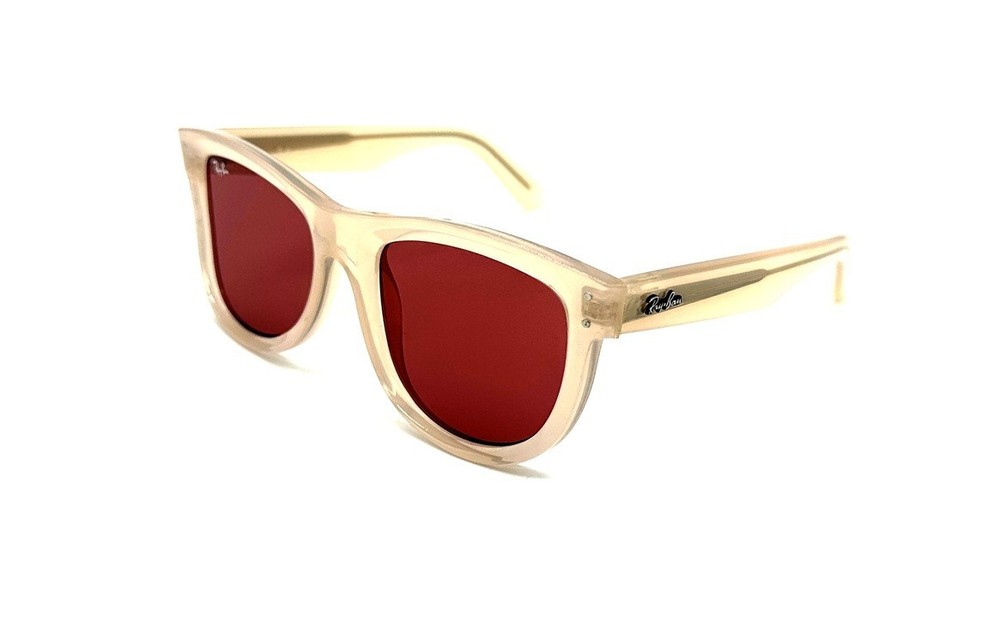 Ray Ban Wayfarer Boyfriend Reverse BEIGE/Red Sunglasses 0502S 6780/69 53mm