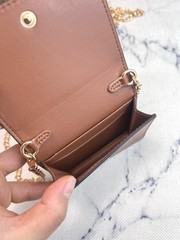 NWT Coach Mini Wallet On A Chain Signature Canvas With Charms C6650 With Box