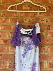 Garden Bloom Mesh Floral Maxi Dress by Blue Blush Size M