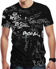 Men’s 3D Print Hip Hop Graffiti Graphic T-Shirt Cool Shirt Novelty Tee Top
