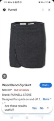 NWT Purnell Santa Barbara Workwear Size 12/31 Grey Wool Blend Skirt Herringbone
