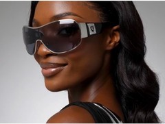 Block – Curved One Piece Shield Women Sunglasses Outdoor Party Shades Designer
