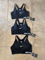 3 PAIR NIKE PRO COMBAT DRI-FIT SPORTS BRAS WOMENS SIZE XXL