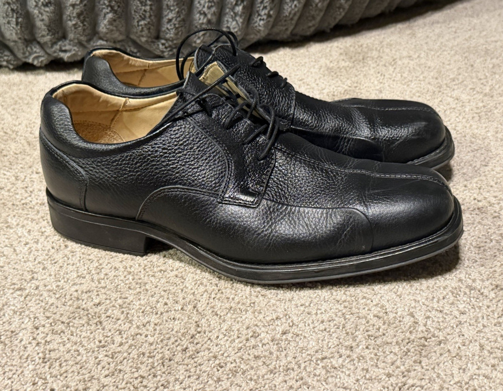Belvedere Studio Bay Bridge Black Leather Lace-Up Oxford Dress Shoes 11 EEE