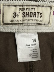 Old Navy Favorite Khakis Perfect 3.5in Shorts Womens 14 Brown Chino Low Rise