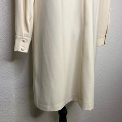 Gal Meets Glam Ines ivory cream tie neck long sleeve shift dress size 8