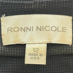 Ronnie Nicole Black A-Line Dress Size 12