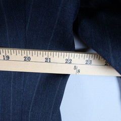Hickey Freeman 44R Navy Gray Wool Pinstripe 2 Button Sportcoat Blazer Jacket Men