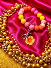 Handmade Silicone Beaded Keychain Wristlets – Choose Your Style