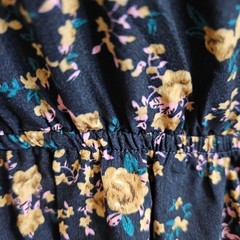 New Cupshe Dress Womens XS Blue Ditsy Floral Mini Elastic Waist Wrap Neckline