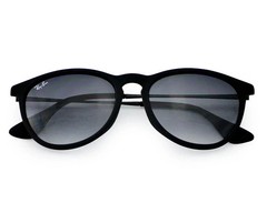 New Ray-Ban RB4171 Erika Matte Black/ Grey Polarized Gradient Women’s Sunglasses