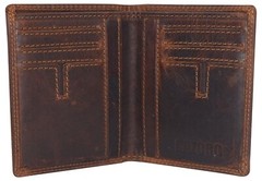 Vintage Leather Mens Slim Bifold Wallet RFID Blocking Credit Card Holder Wallets