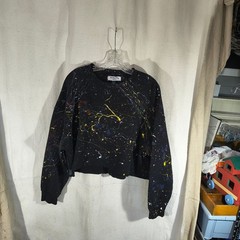 Unisex L Cut Off Black Sweatshirt With Unique Street Wear By Timothy Designs