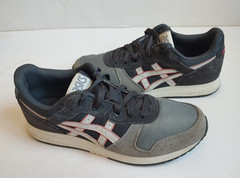 ASICS Men’s Lyte Classic Shoes Grey Cream Sneakers Suede Mesh Lace Up Size