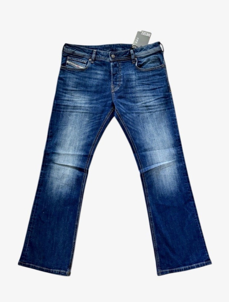 Diesel Zatiny Jeans Mens Whisker Faded Distressed Regular Bootcut Italy 34×32