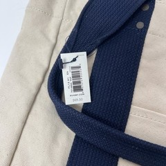 Rugby Ralph Lauren Tote Bag Canvas Ivory Navy Blue New Rare With Tags