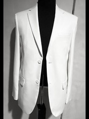Suit / White / New NWT / 36 to 54 Reg – Short – Long / DESIGNER RICK PALLACK L A