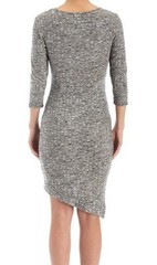 Famous Maker Asymmetric Hem Gray Dress Women Juniors Size Medium (May run small)