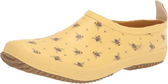 Chooka Women’s Buzzing Market Mule Waterproof Garden Clog Slip On Yellow Bees
