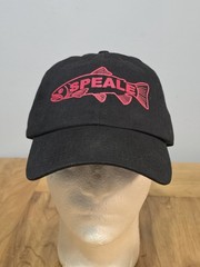 Vtg Speale Hat Trout Fish Hook & Loop Closure Trucker Hat Cap
