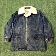 Vintage Lee Storm Rider Denim Coat Jacket Size Medium Sherpa Lined 90s