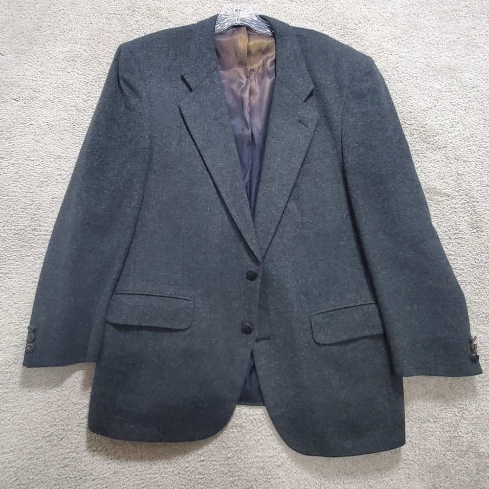 Burberry Nordstrom Blazer Jacket Men’s 44 Gray 100% Camel Hair Single Breasted