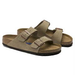 Birkenstock Arizona Birko-Flor Soft Footbed Unisex Sandals Select Size-Taupe