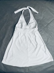 Y2K Baby Phat Girlz Size 5 Dress Terry Cloth Halter Babydoll Swim Cover-up White