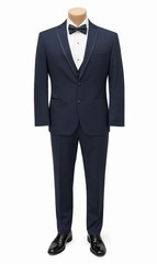 Men’s Michael Kors Fantasy Midnight Blue Tuxedo with Pants & Vest 3 Piece Suit