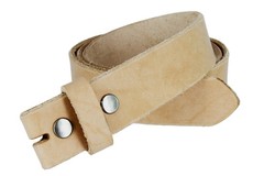 *Handcrafted, Custom Made in USA* Natural Cowhide Leather One Piece Belt Strap