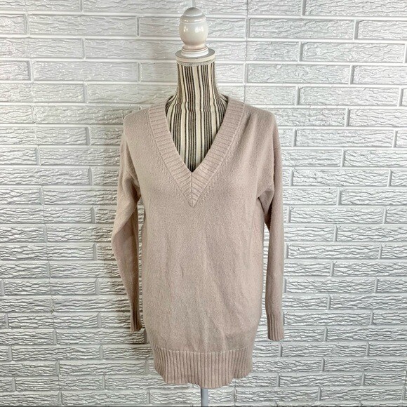 Athleta Light Pink Wool Cashmere Sweater Size XXS Extra Extra Small