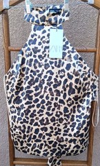 NWT Zara Open Back Halter Top Double Lined Leopard Satin Effect Spring 2024🐆🐾