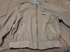 Members Only Men’s Gray Bomber Jacket Full Zip Stand-Up Collar Size 44