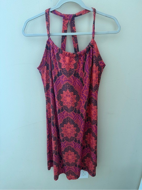 PrAna Amaya Active Dress Floral Athleisure Tennis Golf Raceback Size Large
