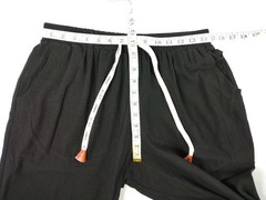 Kidoriman Sekino Cropped Pants Cotton Black Elastic Waist Mens Tag XXL, 29.5″, M