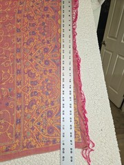 Pashmina 55 Silk 45 Shawl Scarf 28 X 60 Paisley Pattern Boho Hippy