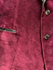 VINTAGE BRIONI Giorgio Beverly Hills Velvet Dinner Tuxedo Jacket Burgundy