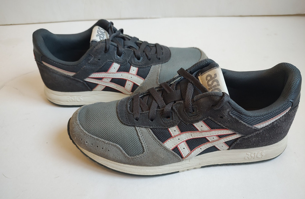 ASICS Men’s Lyte Classic Shoes Grey Cream Sneakers Suede Mesh Lace Up Size