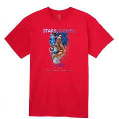 Stars Stripes & Sass USA Fairy Wings Patriotic 4th of July Shirt S-3XL