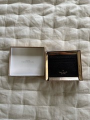 Kate Spade Glimmer Boxed Black Small Slim Cardholder Wallet KE448 NWT $99 MSRP F